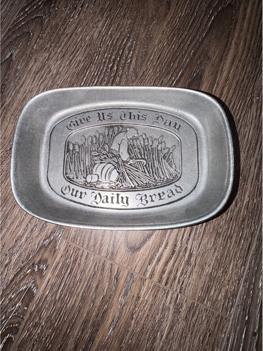 Wilton Armetale Give Us This Day Our Daily Bread Tray W Tags